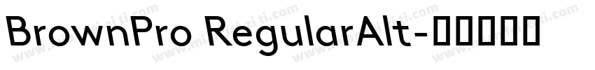 BrownPro RegularAlt字体转换
